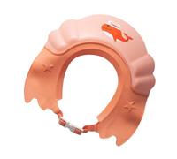 NOLITOY Baby Shower Hat for Toddlers Adjustable Hair Washing Shield Pink Whale Design Protective Bath Visor for Boys and Girls Preventing Shampoo Reflux Bath Safety