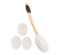 NOLITOY Back Cream Applicator and Shower Sponge Set with Non-Slip Handle, 1 Handle 3 Replacement Heads for Lotion, Sunscreen, and Self-Tanning Application on Back and Feet