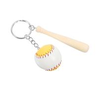 NOLITOY Baseball Keychain for Boys Sturdy Mini Wooden Bat Pendant Sports Accessory Keyring with Precision Detailing for Backpack Car Charm