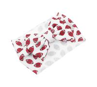 NOLITOY Baseball Printed Bow Headbands Soft Wide Hair Accessories for Daily Wear Parties and Photoshoots Headbands with Bows