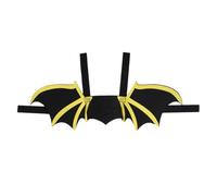 NOLITOY Bat Wings Costume Creative Bat Wing Design Pet for Dogs and Cats Halloween Black Felt Cloth with Adjustable Sticky Strap for Puppies, for Halloween Party