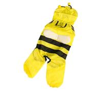 NOLITOY Bee Shaped Dog Raincoat Waterproof with Adjustable Fit and Leg Strap, Stylish and Simple Design for Small to Medium Dogs on Rainy and Snowy Days, Cloth Poncho for Pets