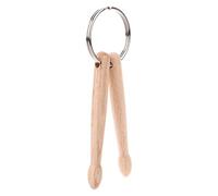 NOLITOY Beech Wood Drumstick Keychain 2pcs, Creative Drum Stick Design Key Ring Pendant for Backpack Hanging Decor, Delicate Key Hanging Accessory for Women