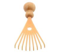 NOLITOY Beige Bamboo and Pp Head Scalp Massager with Multifunctional Precise Stimulation for Travel Relaxation and Dandruff Treatment Tool