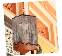NOLITOY Bird Cage Skirt Mesh Cover Black Medium Heavy Duty Elastic Catcher for Seed Scatter Control Breathable Netting with Secure Fit for Parakeet and Bird Cages