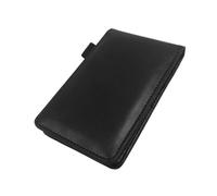 NOLITOY Black A7 Lightweight Office Notebook with Pen Slot, 50 Sheets Pu and Paper Business Notepad for Teachers and Employees, Not Easy to Soak Ink, for Daily Planning and Meeting Notes