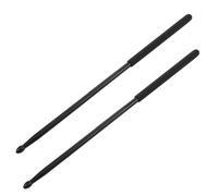 NOLITOY Black Aluminum Alloy Metal Drumsticks for Jazz Non-slip Grip Solid Aluminum Professional Percussion Mallets for Dance Performance Drum Kit Practice