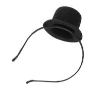 NOLITOY Black Lightweight Polyester Top Mini Headband Hat for Women and Teens with Universal Fit, Stylish Design Party Accessory for Birthdays and Group Events
