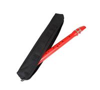 NOLITOY Black Oxford Fabric Recorder Case with Zipper - Waterproof Flute and Soprano Saxophone Soft Carrying Bag, Portable Wind Instrument Tote for Travel and Storage