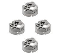 NOLITOY Bobbin Replaceable Silver, Storage and with Convenient Design Machines Machine for Replacement 4pcs Case Metal Mini Sewing Sturdy Accessories Shells Household