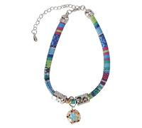 NOLITOY Bohemian Cat Collar with Safety Breakaway Buckle Blue Pet Necklace for Cats and Kittens Safe and Comfortable Design