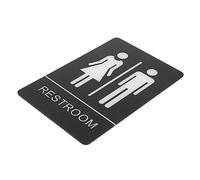 NOLITOY Braille Unisex Restroom Sign Compact Public Toilet Sign with Clear Markings for Bathroom Door Wall Installation Modern Design Suitable for All Styles Including Farmhouse and Rustic
