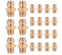 NOLITOY Brass Grease Fitting Kit for Mechanical Equipment and Bearings Simple and Convenient Design 25pcs with Straight and Angled Grease Nozzles Comprehensive Protection for Industrial