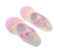 NOLITOY Breathable Ballet Shoes Soft Flexible Sole Comfortable Dance Flats for Preschool Practice Gymnastics Slippers Pink Gradient