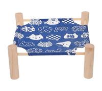 NOLITOY Breathable Blue Hamster Bed Hammock with Large Perch Space Made of Synthetic Material, Stylish and Simple Design Pet Bed Suitable for Cats and Hamsters at Home
