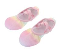 NOLITOY Breathable Dance Shoes for Soft Sole Ballet Practice Flats Slip Ballet Slippers for Gymnastics Lightweight Yoga Dance Footwear for Preschool Training Pink