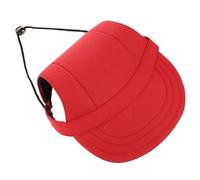 NOLITOY Breathable Red Dog Sun Protection Hat for Pets, Canvas and Oxford Cloth Material, Moisture Absorption Feature, for Summer Outdoor Activities