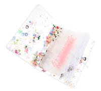NOLITOY Budget Binder Reusable Money Pockets with Transparent PVC Envelopes for Monthly Cash Organization and Budget Planning Stylish Pink Glitter Binder Refill Pouches for Expense