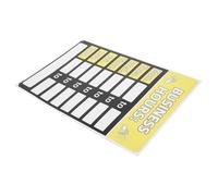 NOLITOY Business Hours Sign PVC Adhesive Store Opening Decal with Writable Surface Tear-Off Back Membrane for Easy Application Open Close Display for Shops Offices Restaurants and