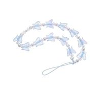 NOLITOY Butterfly Beaded Phone Lanyard Crystal Hanging Ornament Lightweight and Easy to Install for Mobile Phones Cameras and Accessories