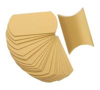 NOLITOY Candy Small and Boxes 20pcs for Wedding Golden Pillow Paper Jewelry and Candy Storage with Centerpiece Decoration Sweets Celebration for Homemade