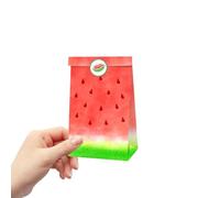 NOLITOY Candy Storage Bag Watermelon Pattern Paper Food Grade Paper Summer Party Food Bag with Three-dimensional Cutting Not Easy to Fall off Stylish Chic Design and Stall
