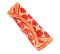 NOLITOY Canvas Pizza Pencil Case Roll up Pen Pouch Large Capacity Stationery Organizer with Brush Pen for Students and Artists