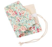 NOLITOY Canvas Roll Up Pencil Organizer Bag with Slots Anti-wear Decorative Pen Wrap for Colored Pencils Ink Pens Brushes Portable Storage for Students and Artists