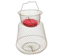NOLITOY Capacity Iron Mesh Fishing Guard Cage with Floating Bowl Durable Fish Protective Net for Minnows Crabs Shrimp and Lobsters Design for Easy Storage