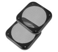 NOLITOY Car Grill Cover: Car Speaker Grill Speaker Cover Subwoofer Mesh Black Iron Kitchen Counter Storage Dining Table Service Workshop Bench Layout Craft Project Setup, 2 PCS