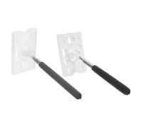 NOLITOY Car Parking Card Holders Set with Telescoping Rod and White Parking Ticket Covers Portable Permit and Pass Holders for Vehicle Registration in Residential and Security Areas