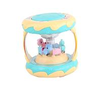 NOLITOY Carousel Hand Drum with Light and Music Cartoon Design for Early Learning and Sensory Development Funny Plaything Without Battery Suitable for Boy Girl Random Color