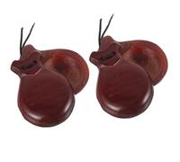 NOLITOY Castanets Musical Education Small Lightweight Finger Percussion Instruments with Elastic Cord for Hand-brain Coordination and Hearing Training in Bright Colors