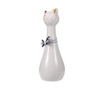 NOLITOY Ceramic Cat Cremation Urn Small Pet Memorial Box for Ashes White Decorative Animal Keepsake Holder Suitable for Home and Office Display