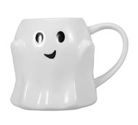 NOLITOY Ceramic Ghost Water Cup Cartoon Design White Office Coffee Mug Practical 350ml Capacity for Creative Work and Dessert Shop Use