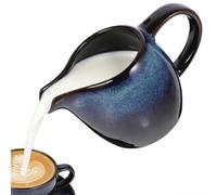 NOLITOY Ceramic Milk Cup Mini Coffee Dispenser Syrup Jug Milk Jug Small Blue Milk Jug Coffee Creamer Coffee Cups Dark Blue Milk Jug Oat Milk Jug Serving ABS
