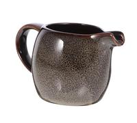 NOLITOY Ceramic Pitcher with Handle and Spout Coffee and Jug for Home Use Creative Design for Afternoon Tea and Gatherings Grey Ceramic Container