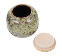NOLITOY Ceramic Tea Storage Jar Small Kiln-change Yellow Household Sealed Canister for Loose Leaf Scented Tea Suitable for Home Office Restaurant