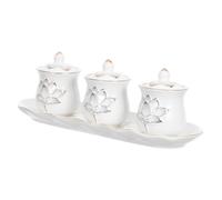 NOLITOY Ceramic Worship Cup with Lotus Design Porcelain Water Bowl for Buddhist Offerings Meditation Rituals Home Temple Decor Symbolizing Purity and Tranquility