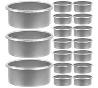 NOLITOY Chic Candle Cup Decorative Candleholder 20Pcs Silver Iron 45mm x 18mm Practical Decorative Candle Containers for Tealights, Living Room Decor
