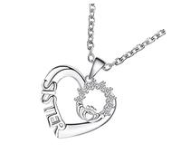 NOLITOY Chic Sister Heart Pendant Clavicle Chain Necklace for Women Stylish Creative Love Jewelry Birthday Mother's Day