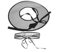 NOLITOY Chinese Traditional Black Mesh Kung Fu Cosplay Hat, Vintage Hollow Mesh Chinese Warrior Sun Hat for Martial Arts Performance and Hanfu Costume Accessory