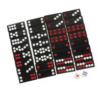 NOLITOY Chinese Traditional Paigow Board Game Solid Black Tiles Smooth Surface Easy to Clean for Party Home Travel Outdoor Camping