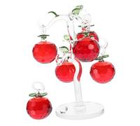 NOLITOY Christmas Crystal Apples Tree Decoration with Delicate Crystal Texture Artistic Tabletop Ornament for Home Office Hotel and Restaurant Elegant Centerpiece Enhancing Modern Living