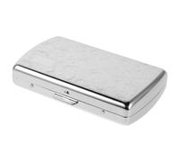 NOLITOY Cigarette Case Box Slim Mini Portable Lady Smoker Case, Silver