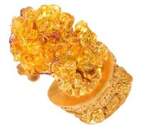 NOLITOY Citrine Crystal Money Tree Ornament for Feng Shui Wealth Luck Small Desktop Bonsai Style Decoration for Home Office Study and Meeting Gift