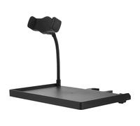 NOLITOY Clamp-On Microphone Stand Shelf with Multi-Functional Tray, Plastic Holder for Sound Card and Small Tools, for Live Broadcast