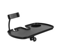 NOLITOY Clamp on Microphone Stand Tray with Abs Material and Easy Installation Black Microphone Rack Shelf for Live Streaming and Giving a Speech and Accessories Neatly