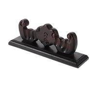 NOLITOY Classic Chinese Style Wooden Flute Rack Multi Use Desktop Stand for Two Bamboo Flutes Secure Stable Holder for Music Room Office Storage and Display