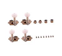 NOLITOY Classical Guitar Tuners Replacement Metal Tuning Pegs with Vintage Elegant Style for Ukulele Acoustic Guitar Accessories to Improve String Sound Silver